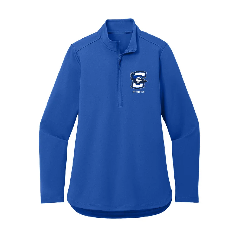 Creighton - NCAA Women's Rowing : Julia Stenvick - Women's Premium Quarter Zip Jacket Welt Pockets Slit Pockets Flap Pockets Creighton - NCAA Women's Rowing : Julia Stenvick - Women's Premium Quarter Zip Jacket Welt Pockets Slit Pockets Flap Pockets