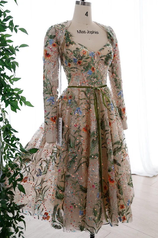 Straps V Neck Corset Floral Embroidery Beaded Dress with Jacket Snapped Jacket Toggled Jacket Drawstring Jacket Straps V Neck Corset Floral Embroidery Beaded Dress with Jacket Snapped Jacket Toggled Jacket Drawstring Jacket