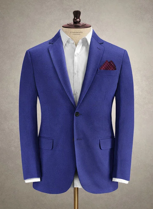 Caccioppoli Cotton Drill Cobalt Blue Jacket One-Shoulder Jacket Off-the-Shoulder Jacket Asymmetrical Jacket Caccioppoli Cotton Drill Cobalt Blue Jacket One-Shoulder Jacket Off-the-Shoulder Jacket Asymmetrical Jacket
