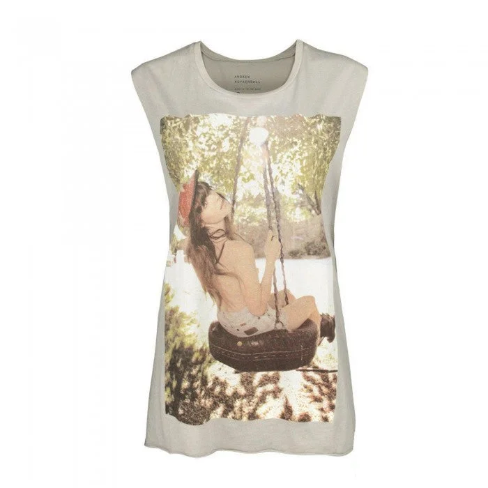 Blood Is The New Black Womens/Ladies Tire Swing Tank Top lounge tank top
