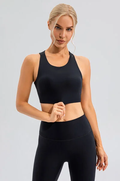 Round Neck Active Tank open back tank
