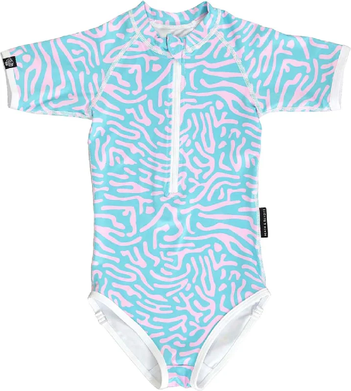 Short Sleeve One-piece Swimsuit - Girls|-|Maillot de bain une pièce à manches courtes - Fille Mesh Swimsuit Top Short Sleeve One-piece Swimsuit - Girls|-|Maillot de bain une pièce à manches courtes - Fille Mesh Swimsuit Top
