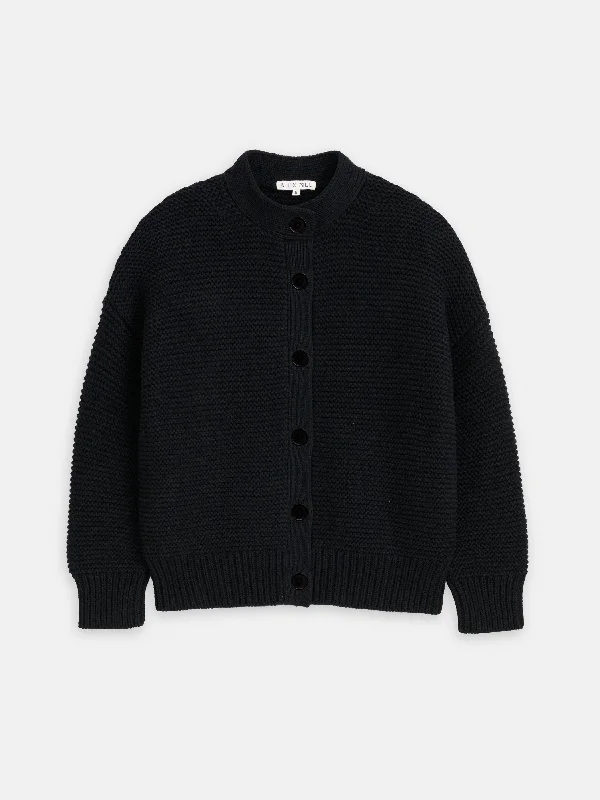 Nico Cardigan in Cotton Terry Blend Velvet Blend Canvas Blend