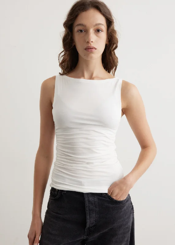 Luca Shirred Tank vintage tank top