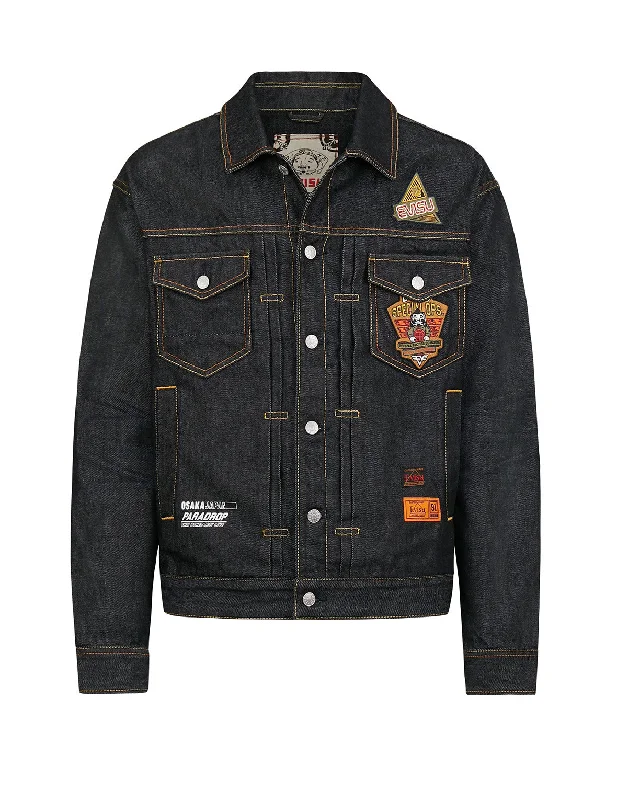 Daicock Denim Jacket with Detachable Waistcoat Appliqued Jacket Beaded Jacket Sequined Jacket Daicock Denim Jacket with Detachable Waistcoat Appliqued Jacket Beaded Jacket Sequined Jacket