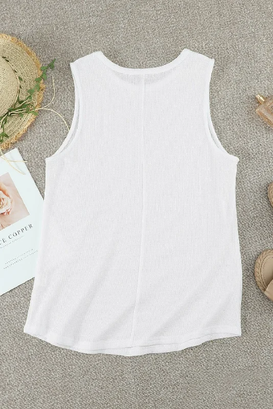 Cotton Blend Tank Top slim fit tank