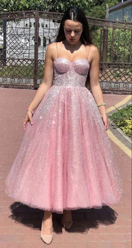 Sparkly prom party dresses midi length ball gown sweetheart spaghetti straps c2788 Tunics Stylish modern Sparkly prom party dresses midi length ball gown sweetheart spaghetti straps c2788 Tunics Stylish modern