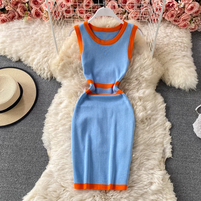 Fashion contrast color stitching slim wrap hip skirt  2736 denim skirt casual