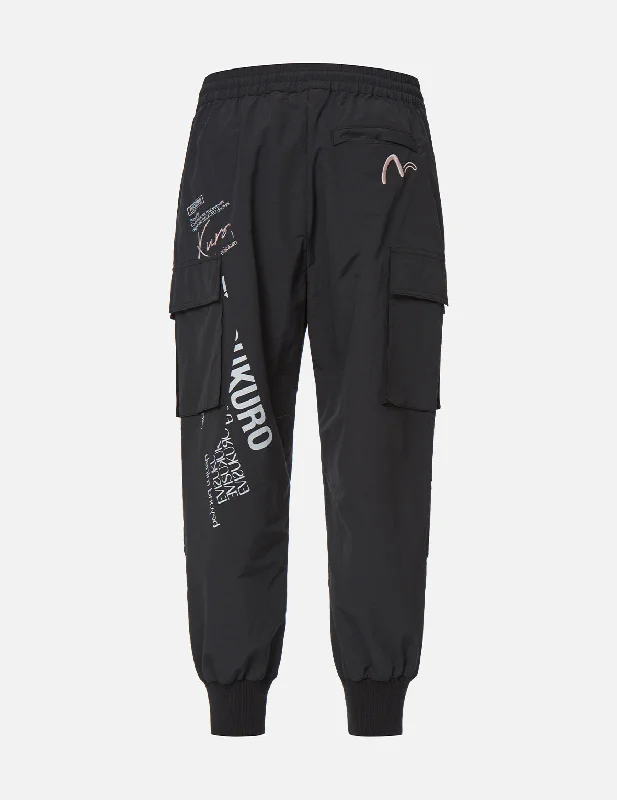 Logo Embroidery Cargo Pants Comfortable Denim Pants