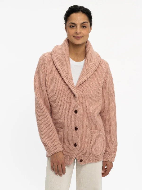 THE KENNEDY CARDIGAN | FINCH Satin Blend Silk Blend Wool Blend