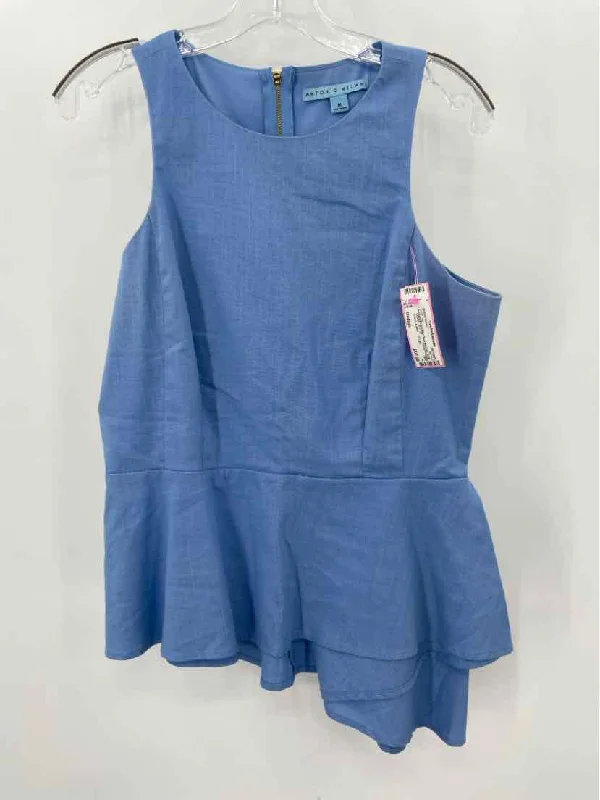 Pre-Owned Antonio Melani Blue Size Medium Tank Top peekaboo tank top