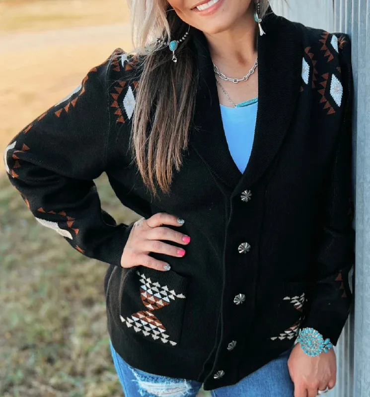 The Stand by Me Knit Cardigan with Concho Buttons Layered Multi-layer Single Layer