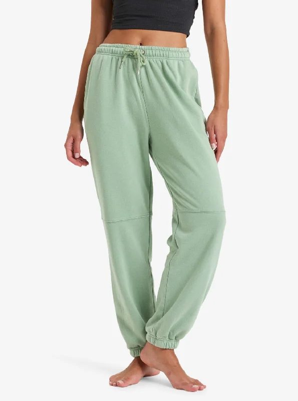 Roxy Womens Oasis Haze Ii Elastic Waist Pants - Basil Cozy Knit Pants