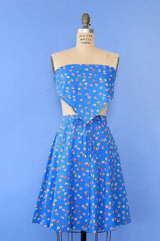 Pansy Print Skirt and Bandana XS/S athletic skirt fit