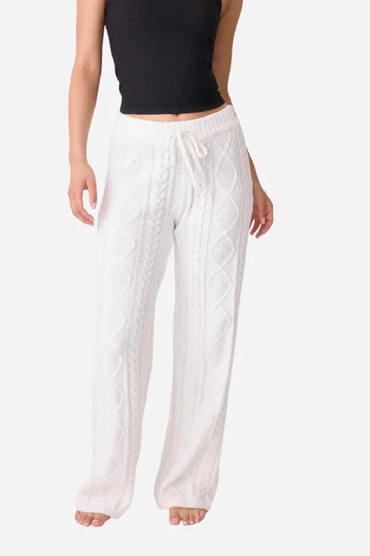 PJ Salvage Pant Cable Crew Ivory Casual Drawstring Pants