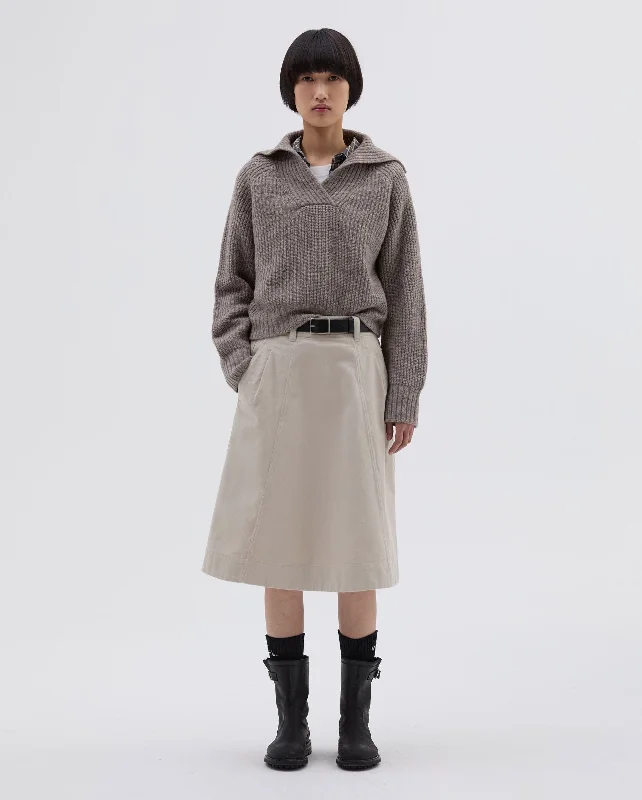 MHL PANELLED SCOUT SKIRT / PUTTY chiffon skirt floaty