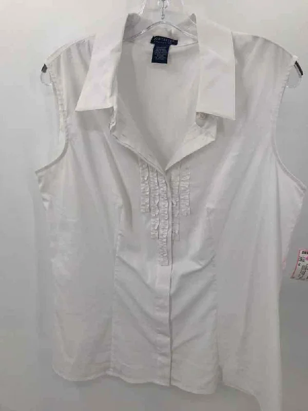 Pre-Owned Doncaster White Size 14 Tank Top lightweight tank top
