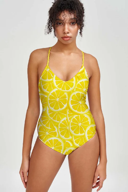 A Piece of Sun Nikki Crisscross Strappy One-Piece Swimsuit - Women Sporty Racerback Swimsuit A Piece of Sun Nikki Crisscross Strappy One-Piece Swimsuit - Women Sporty Racerback Swimsuit