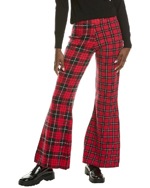 Minnie Rose Mixed Plaid Pant Classic Straight-Leg Pants