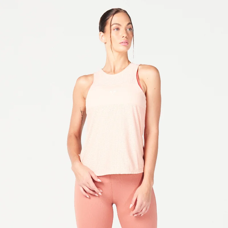 Mesh Reversible Tank - Pink Rose loose fit tank