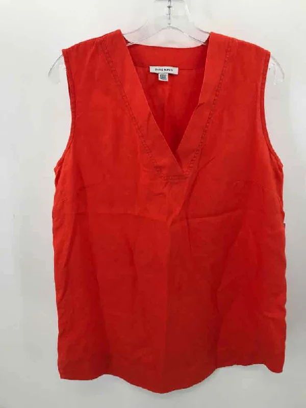 Pre-Owned Pure Navy Orange Size Medium Tank Top lavender tank top