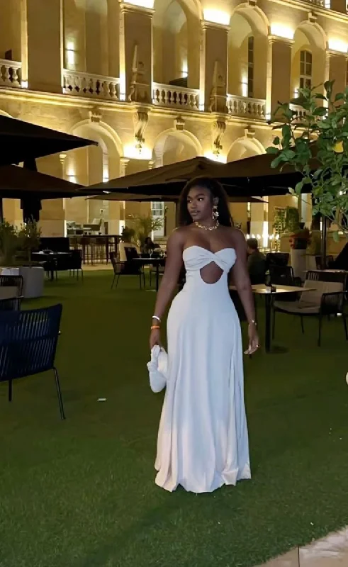 White Sweetheart A-Line Simple Long Evening Party Dress, DP3756 Tunics Favorite customer White Sweetheart A-Line Simple Long Evening Party Dress, DP3756 Tunics Favorite customer