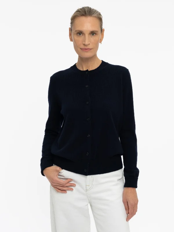 THE CROWN CARDIGAN | NAVY BLUE Layered Multi-layer Single Layer