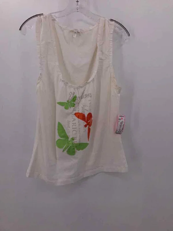 Pre-Owned Escada White Size 42 Tank Top peekaboo tank top