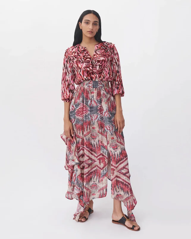 PAULA SKIRT / NILO BERRY low waist skirt