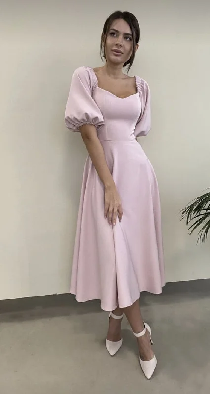 Vintage Pink A-line Party Dress,Pink Party Gown cc885 Bodycon Fitted Nightout