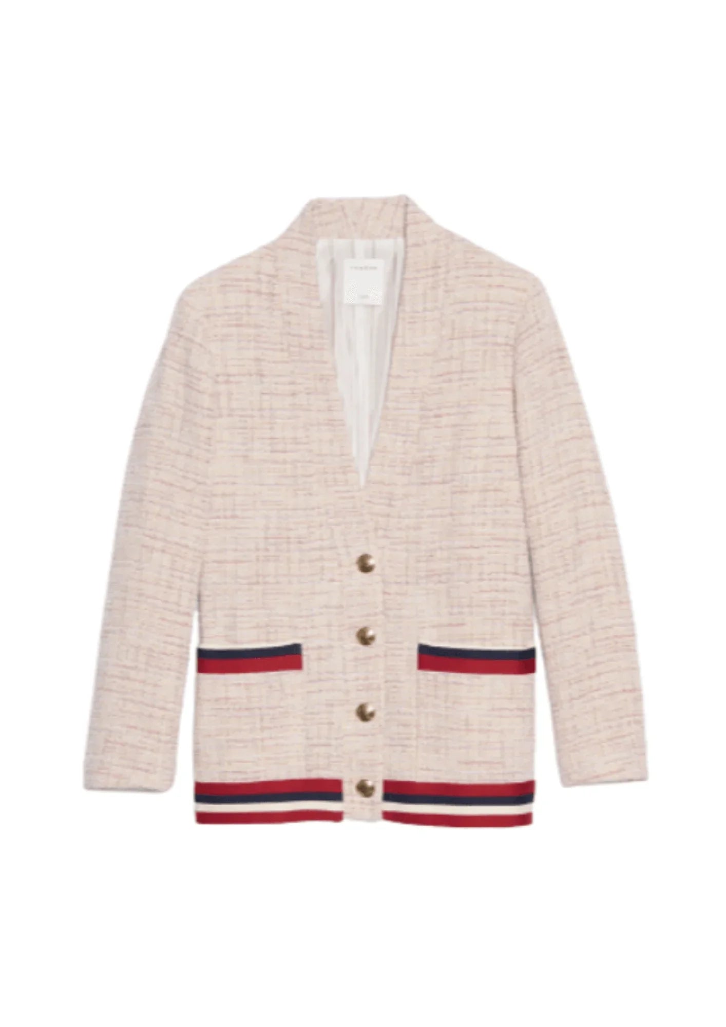 PASTEL PINK TWEED CARDIGAN-JACKET Bright Pastel Dark