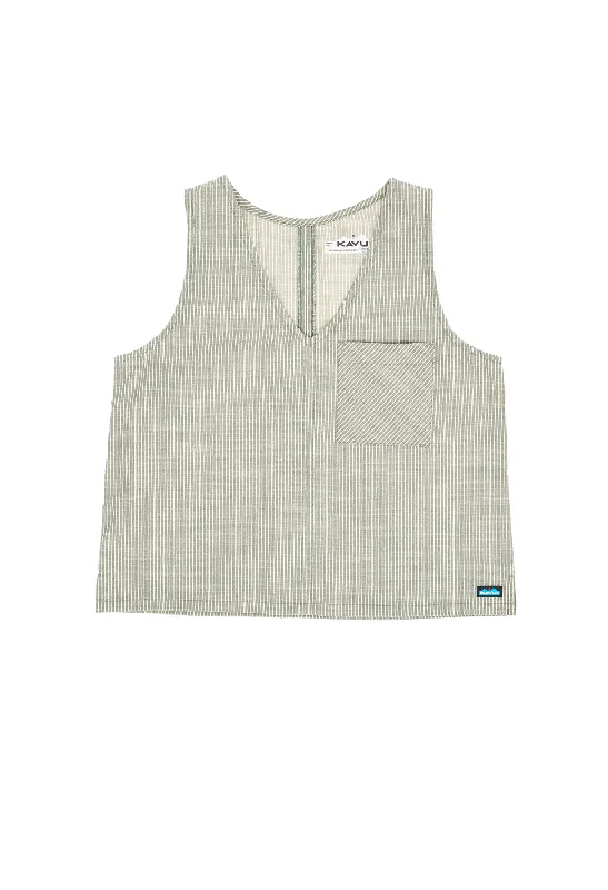 KAVU Women's Vacay Tank - Dark Forest gold tank top