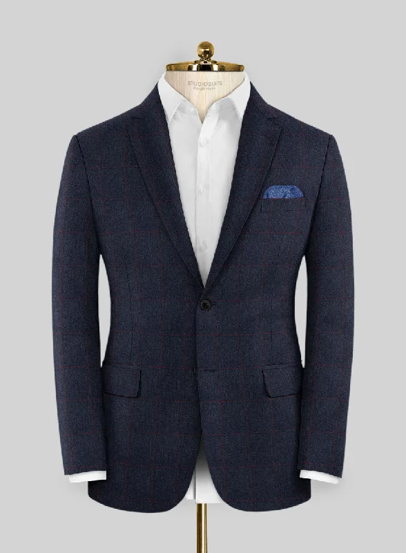 Caccioppoli Rorati Navy Blue Wool Jacket Denim Jacket Leather Jacket Suede Jacket