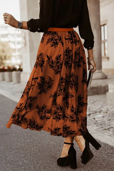 NEW LIFE: Embroidered High Waist Maxi Skirt lace skirt romantic