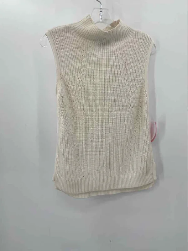 Pre-Owned WHBM Ivory Size Small Knit Tank Top beige tank top