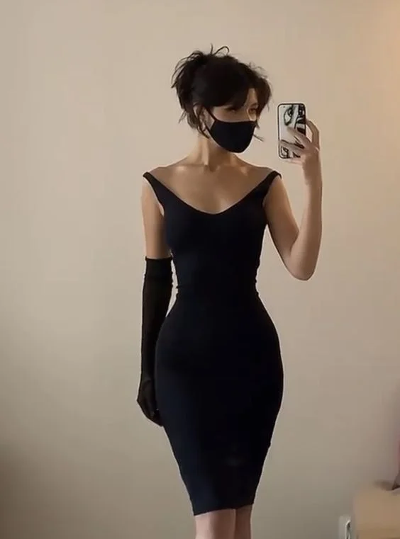 Off The Shoulder Black Party Dress Short Party Dress Classic Little Black Dress cc281 Tunics Sale discount
