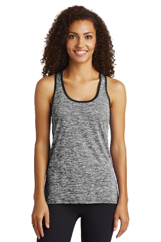 Custom Embroidered - Sport-Tek ® Ladies PosiCharge ® Electric Heather Racerback Tank. LST396 cold shoulder tank
