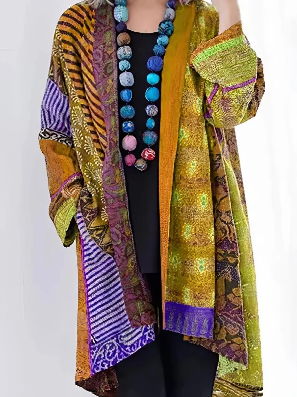 Boho Chic Long Cardigan Stretchy Elastic Breathable