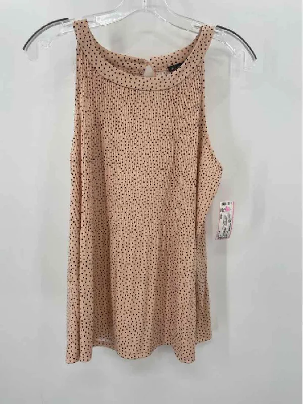 Pre-Owned Adrianna Papell Pink Size Small Polka Dot Tank Top halter tank top