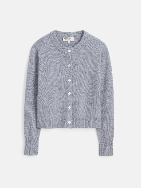 Lucie Cardigan in Cashmere Zippered Buttoned Snapped
