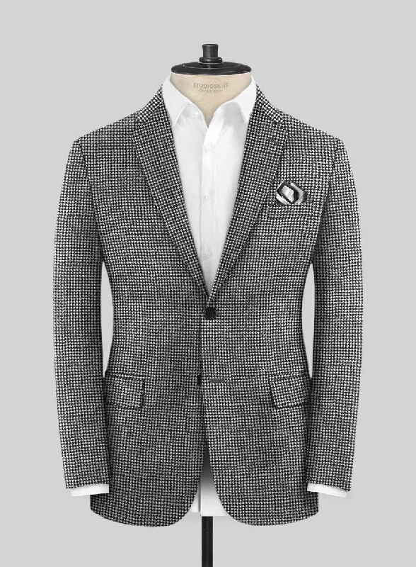 Caccioppoli Saghio Houndstooth Gray Wool Jacket Rayon Fabric Velvet Fabric Corduroy Fabric Caccioppoli Saghio Houndstooth Gray Wool Jacket Rayon Fabric Velvet Fabric Corduroy Fabric