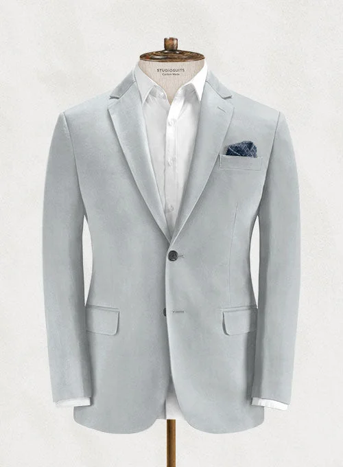 Loro Piana Zod Light Gray Cotton Jacket Cotton Jacket Linen Jacket Terry Jacket