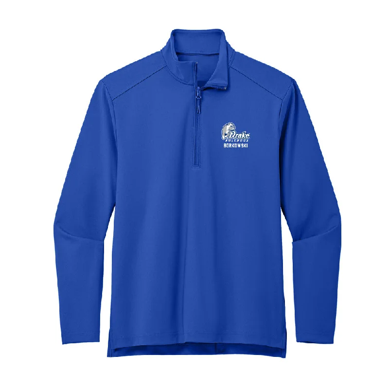 Drake - NCAA Women's Rowing : Zoey Borkowski - Premium Quarter Zip Jacket Satin Fabric Silk Fabric Chiffon Fabric Drake - NCAA Women's Rowing : Zoey Borkowski - Premium Quarter Zip Jacket Satin Fabric Silk Fabric Chiffon Fabric
