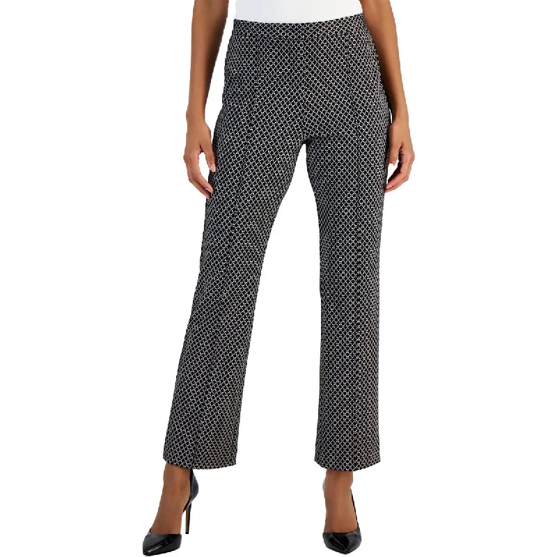 Tahari Womens Printed  Straight Leg Pants Lightweight Jogger Pants