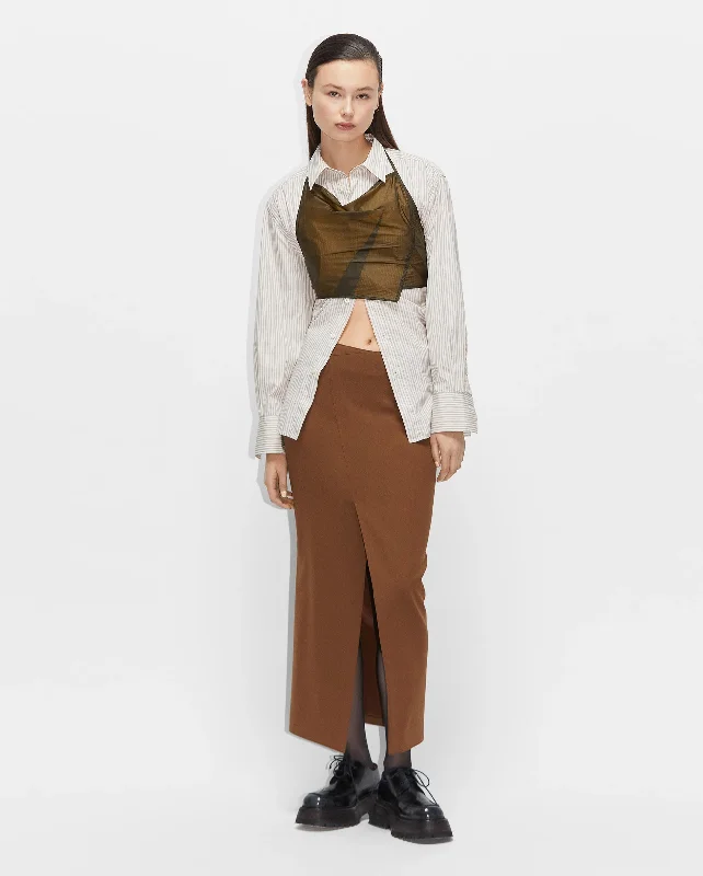 TAIL SKIRT / BROWN corduroy skirt durable