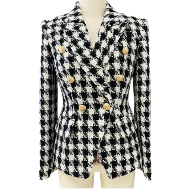 JADARE  Houndstooth  Tweed Blazer Jacket Corduroy Jacket Velvet Jacket Brocade Jacket