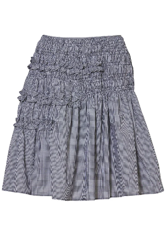 Giulia Skirt Black / White ruffled skirt detail