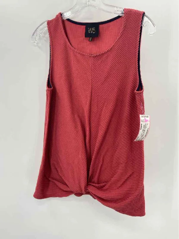Pre-Owned W5 Red Size Medium Tank Top soft tank top