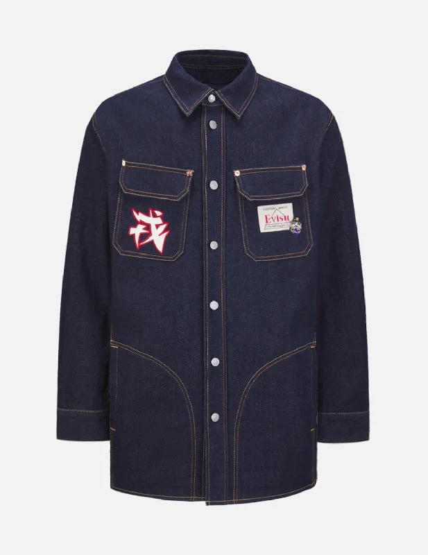 Daruma Denim Shirt Jacket Striped Jacket Polka Dot Jacket Floral Jacket