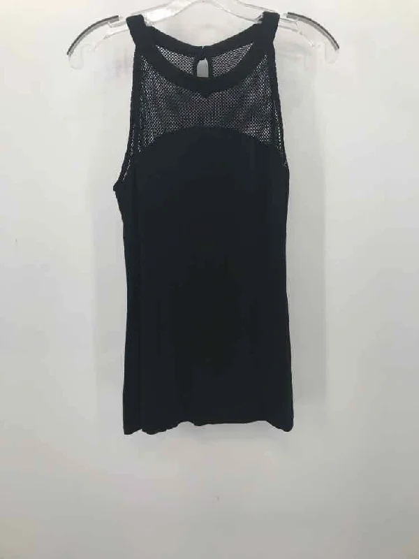 Pre-Owned INC Black Size Medium Tank Top lace back tank